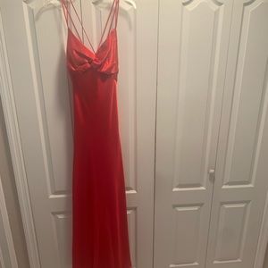 Long elegant red dress